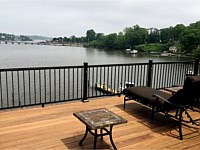 <b>Ipe Brazilian Hard Wood Deck with Ultralox Black Aluminum Railing</b>